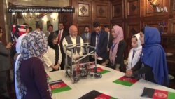 Officials Welcome Home Afghan Girls Robotic Team in Kabul