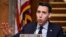 资料照：共和党联邦参议员霍利（Sen. Josh Hawley, R-MO）2020年12月16日出席参议院国土安全委员会听证会。