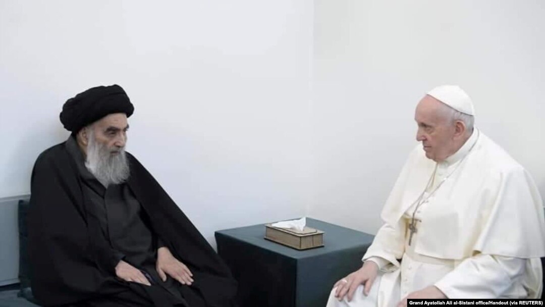 Ayatollah Ali al-Sistani iyo POPE Francis -IRAQ