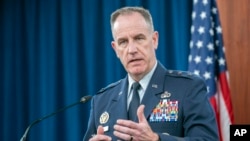 五角大樓發言人、空軍少將帕特‧萊德(Pat Ryder)2024年1月23日主持美國國防部記者會。（美聯社）
