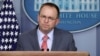 El jefe de gabinete interino de la Casa Blanca, Mick Mulvaney, responde preguntas de los periodistas durante una conferencia de prensa en la Casa Blanca en Washington, el jueves 17 de octubre de 2019. Reuters/Leah Mills.