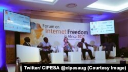 Une conférence de la Cipesa (Coalition pour les politiques internationales sur les technologies de la communication et de l'internet en Afrique australe et de l'Est) a Johannesburg, Afrique du Sud, 29 septembre 2017. (Twitter/ CIPESA‏ @cipesaug)