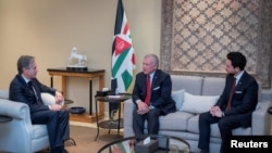 Jordan's King Abdullah II and Crown Prince Hussein meet with U.S. Secretary of State Antony Blinken in Amman