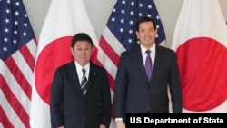 美国国务卿卢比奥在德国慕尼黑会晤日本外务大臣茂木敏充。(2026年2月14日)