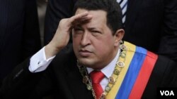 Foto Presiden Venezuela Hugo Chavez, sebelum menjalani Kemoterapi awal tahun 2011 (foto:dok).