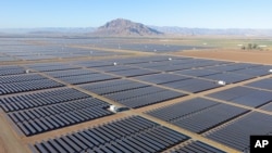 FILE - This 2015 file photo shows Fluor's Centinela Solar Energy project, a 170-megawatt solar photovoltaic facility in Imperial County, California. (Photo: Business Wire)