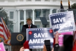 U.S. President Donald Trump holds a rally to contest the certification of the 2020 U.S. presidential election results by the U.S. Congress in Washington, Jan. 6, 2021.