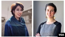 نیلوفر بیانی،‌ فعال محیط زیست (راست) و صبا کردافشاری،‌ فعال مدنی زندانی 