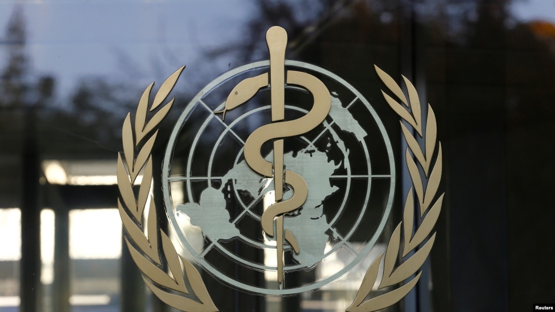 FILE - A logo is pictured on the World Health Organization (WHO) headquarters in Geneva, Switzerland, Nov. 22, 2017. 