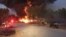 First responders are at the scene of Colonial Pipeline Co. explosion and fire in this Alabaster Fire Department photo in Shelby, Alabama, Oct. 31, 2016. 