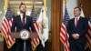 Former Director of National Intelligence (DNI) John Ratcliffe (R) watches US Vice President JD Vance (L) speaks as he is getting sworn in as CIA Director at the Vice President’s ceremonial office in the Eisenhower Executive Office Building January 23, 202