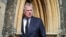 FILE - Britain's Prince Andrew appears at the Royal Chapel at Windsor, following the death announcement of his father, Prince Philip, April 11, 2021, in England.