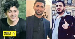 از چپ به راست: سعید تمجیدی، محمد رجبی و امیر حسین مرادی
