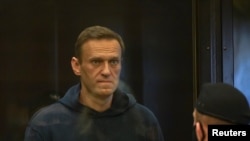 Russian opposition leader Alexei Navalny attends a court hearing in Moscow, Russia February 2, 2021