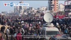VOA60 World - Tens of thousands return to Gaza after Israel lifted its closure in the north