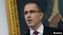 Jorge Arreaza, ministro de Relaciones Exteriores del gobierno en disputa de Venezuela. Foto de archivo.