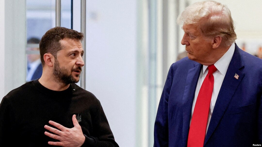 Volodimir Zelenski i Donald Tramp u Njujorku, 27. septembar 2024. (Reuters/Shannon Stapleton)