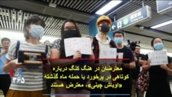 معترضان در هنگ کنگ درباره کوتاهی در برخورد با حمله ماه گذشته «اوباش چینی»، معترض هستند