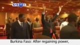 VOA60 Africa- Burkina Faso: President Michel Kafando says he will resume the oversight of the country's transition to democracy.