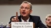 FILE - Former Representative Doug Collins, U.S. President Donald Trump’s nominee for secretary of veterans affairs, testifies before a Senate Veterans Affairs committee confirmation hearing, in Capitol Hill in Washington, Jan. 21, 2025. 