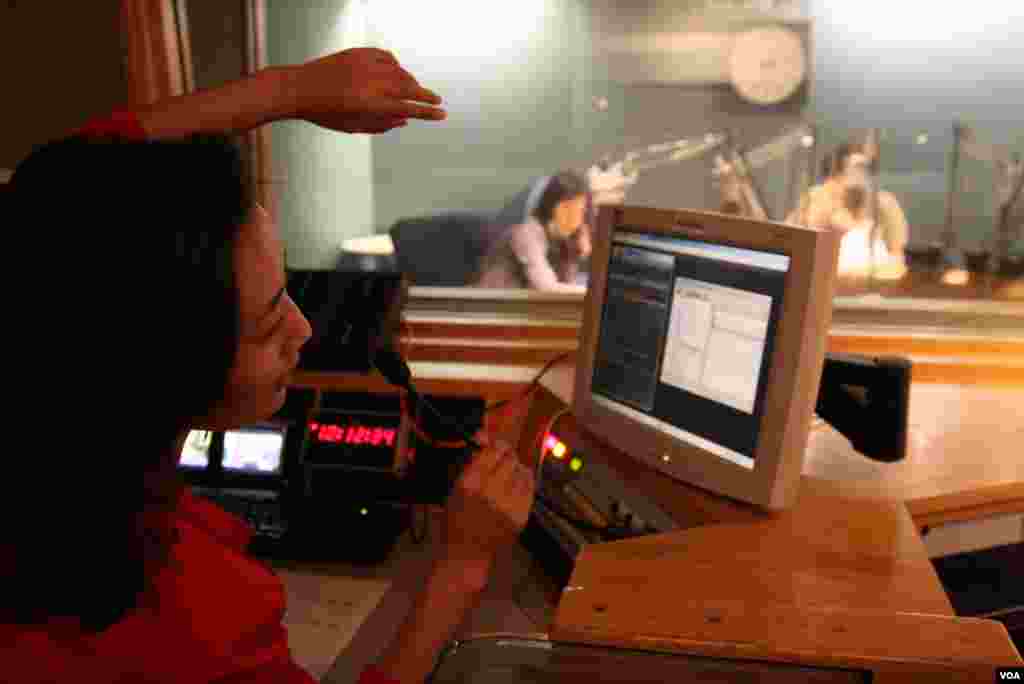 Tsering Kyi producing morning radio show