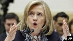 Secretary of State Hillary Rodham Clinton testifies before the House Foreign Affairs Committee on Capitol Hill in Washington, March 1, 2011