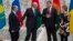 Владимир Путин, Александр Лукашенко, Петр Порошенко и Кэтрин Эштон. Минск, Беларусь. 26 августа 2014 г.