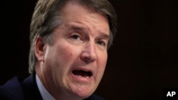 Supreme Court nominee Brett Kavanaugh testifies before the Senate Judiciary Committee on Capitol Hill in Washington, Sept. 5, 2018, for the second day of his confirmation hearing to replace retired Justice Anthony Kennedy. 