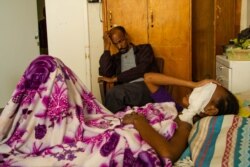Beriha Gebray, 15, is hospitalized after being shot on her face by an unknown sniper, in Mekelle, Ethiopia, June 4, 2021. She lost her left eye and is blind in her right eye. (Yan Boechat/VOA)