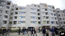 Building where one of two recently apprehended terror suspects resided, Sept. 8, 2011.