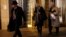 Attorneys Rebekah J. Poston (C) and John J. Reilly (R) leave U.S. District Court in the Manhattan borough of New York City, Nov. 12, 2015. Poston and Reilly are representing Efrain Antonio Campo Flores, 29, one of two of Venezuelan President Nicolas Maduro's relatives who have been indicted in the United States for cocaine smuggling.