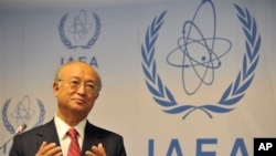 지난 9일 오스트리아 비엔나에서 기자회견을 가진 국제원자력기구(IAEA) 아마노 유키야 사무총장. (자료사진)