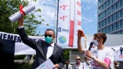 ပတ်ဝန်းကျင်ထိန်းသိမ်းရေး ကျန်းမာရေးဝန်ထမ်းတွေ WHO မှာ စုဝေး ဆန္ဒပြ