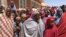 Women and children at Teachers Village IDP camp in Maiduguri, in Borneo state. (M. Besheer/VOA)