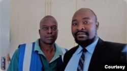 Nunurai Jena (l) arrested and (r) lawyer Kudzai Shoko