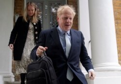 PM hopeful Boris Johnson leaves his home in London, Britain, June 13, 2019.