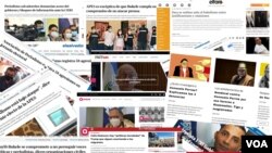 Periodistas y medios de comunicación independientes en norte centroamericano experimentan represalias por su trabajo en especial cuando siguen casos de corrupción. Collage de publicaciones digitales de medios independientes del Triángulo Norte. (Foto VOA)