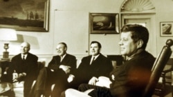 President John Kennedy, right, meeting with Soviet Ambassador Andrei Gromyko, second from right, and other Soviet officials in Washington in 1962