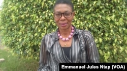 Maximilienne Ngo Mbe, directrice exécutive du REDHAC, l’ONG qui a dénoncé en 2015 les exactions de certains éléments de l’armée camerounaise sur la population dans l’extrême nord du Cameroun, le 17 février 2017, à Yaoundé. (VOA/Emmanuel Jules Ntap)