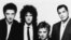 Los miembros de la banda de rock Queen. De izquierda a derecha, John Deacon, Brian May, Roger Taylor y Freddie Mercury. Año 1989.