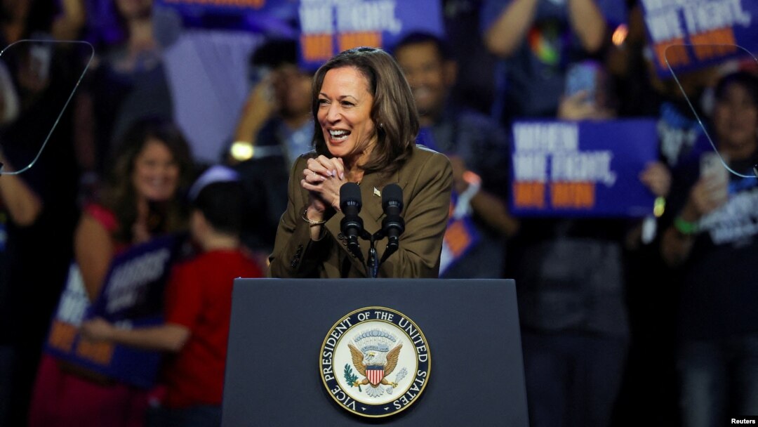 Ứng cử viên tổng thống đảng Dân chủ, Phó Tổng thống Hoa Kỳ Kamala Harris tại sự kiện vận động tranh cử ở Las Vegas, Nevada, Hoa Kỳ, ngày 29/9/2024.