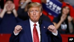 President Donald Trump speaks during a campaign rally, Friday, Feb. 28, 2020, in North Charleston, S.C. (AP Photo/Patrick Semansky)