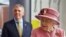 Britain's Queen Elizabeth speaks at the Defense Science and Technology Laboratory at Porton Science Park near Salisbury, Britain, Oct. 15, 2020. 