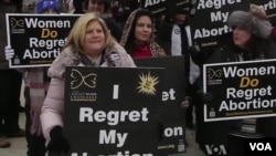 Kelompok-kelompok keagamaan AS menentang aborsi dan pembiayaan pemerintah federal bagi aborsi dalam unjuk rasa di Washington minggu lalu (foto: dok). 