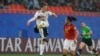 Match de football féminin entre l'Allemagne et l'Espagne, image de courtoisie.