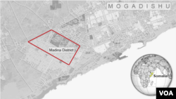 Map of Mogadishu, Somalia