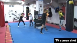 Trening u kik-boks klubu „Šakal“