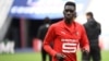 Ismaila Sarr lors d'une séance d'entrainement au Stade de France à Paris, le 16 avril 2019. 