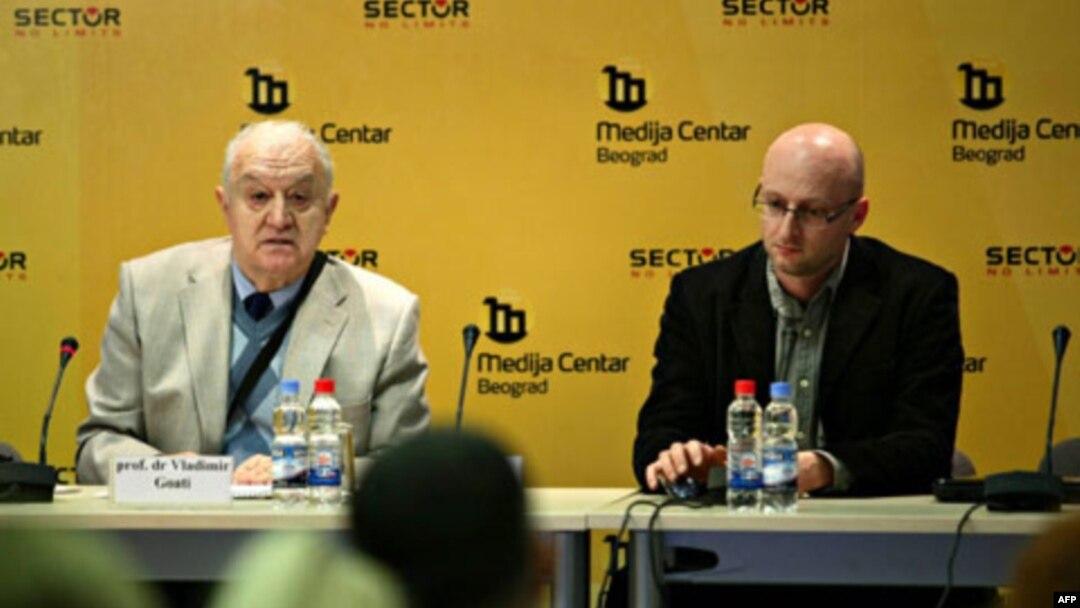 Vladimir Goati (levo) i Nemanja Nenadić 