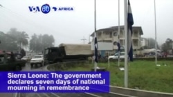 VOA60 Africa - UN: Finding Survivors in Sierra Leone Mudslide Unlikely